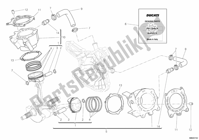 Toutes les pièces pour le Cylindre - Piston du Ducati Multistrada 1200 ABS 2012